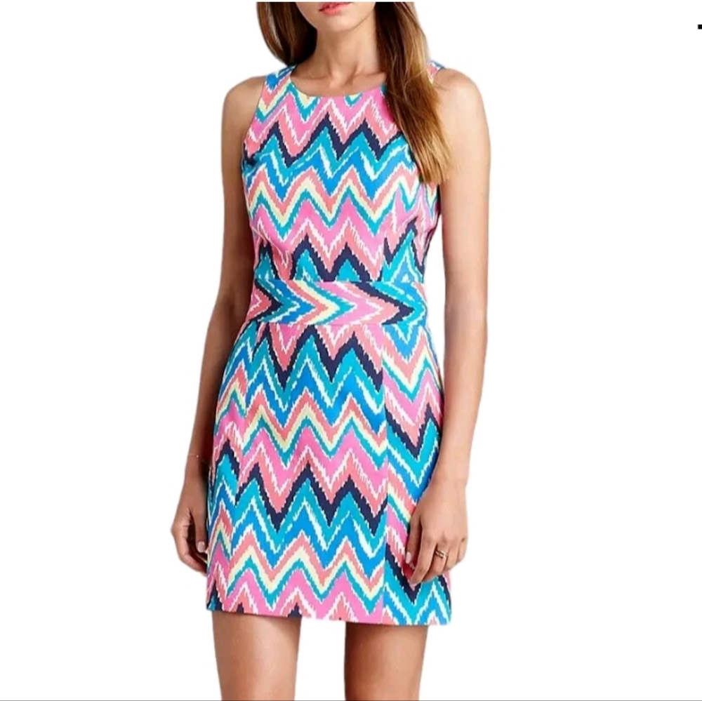 Lilly Pulitzer Kirkland Hearts A Flutter Sleeveless Dress with Cut Out B…